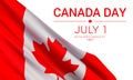 Canada Day, July 1, vector banner design template with flag of Canada.