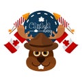 Happy canada day graphic design Royalty Free Stock Photo