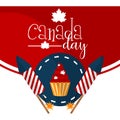 Happy Canada day graphic design Royalty Free Stock Photo