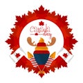 Happy Canada day graphic design Royalty Free Stock Photo