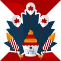 Happy Canada day graphic design Royalty Free Stock Photo