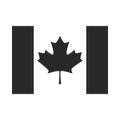 Canada day, national freedom flag emblem silhouette style icon