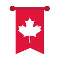 Canada day, pendant maple leaf national independence flat style icon