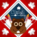 Happy Canada day graphic design Royalty Free Stock Photo