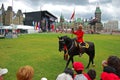 Canada Day RCMP riding horses in Ottawa, Canada