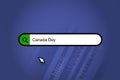 Canada Day - search engine, search bar with blue background