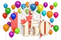 Canada Day, 150 years anniversary. 3D rendering