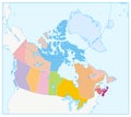 Canada Detailed Political Map. No text