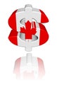 Canada dollar symbol with flag Royalty Free Stock Photo