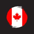 Canada Flag Brush Painted Vector Illustration, Canada flag brush strokes painted.