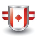 Canada flag button design Royalty Free Stock Photo