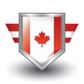 Canada flag button design Royalty Free Stock Photo