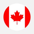 Canada flag circle