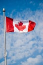 Canada Flag on a Cloudy Day Royalty Free Stock Photo