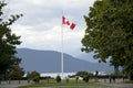 Canada flag college campus Royalty Free Stock Photo