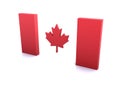 Canada Flag 3D Perspective Royalty Free Stock Photo