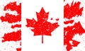 Canada flag. Grunge Canadian flag. Vector illustration