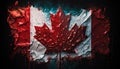 Canada flag in grunge style