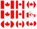 Canada flag and map - country in North America Royalty Free Stock Photo