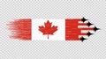 Canada flag with military fighter jets isolated on png or transparent ,Symbols of Canada,template for banner,card,advertising ,