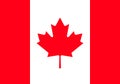 Canada flag, official colors and proportion correctly. High detailed vector flag of Canada. Royalty Free Stock Photo