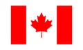 Canada flag, official colors and proportion correctly. National Canada flag. Royalty Free Stock Photo