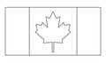 Canada flag outline vector symbol icon design.