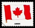 CANADA FLAG - Postage Stamp isolated on black