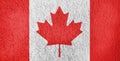 Canada flag texture relief Royalty Free Stock Photo