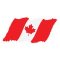 Canada Flag Vector Illustration Design