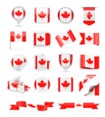 Canada Flag Vector Set Royalty Free Stock Photo