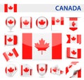 Canada Flag Vector Set Royalty Free Stock Photo