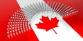 Canada flag - voting, parliamentary election concept - 3D illustration Royalty Free Stock Photo