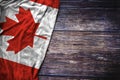 Canada Flag on Wood Background for Remebrance Day, Canada Day, Labor Day