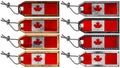 Canada Flags Set of Wooden and Metal Tags