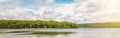 Canada forest park nature and water reservoir. Web banner header for website