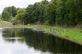 Canada Geese, Fountains Abbey and Studley Royal Water Garden, nr Ripon, North Yorkshire, England, UK Royalty Free Stock Photo