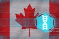 Canada gene engineering. DNA concept. Royalty Free Stock Photo