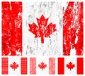 Canada grunge flag set