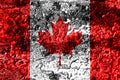 Canada grunge rusted metal texture flag, rust metal background