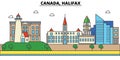 Canada, Halifax. City skyline architecture Editable