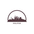 Canada Halifax cityscape skyline vector logo