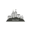 Canada Halifax cityscape skyline vector logo