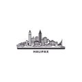 Canada Halifax cityscape skyline vector logo