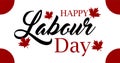 Canada Happy Labour day banner. Royalty Free Stock Photo