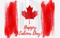 Canada Happy Labour day brushed flag Royalty Free Stock Photo