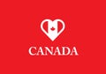Canada heart shape love symbol national flag country emblem Royalty Free Stock Photo