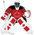 Canada Hockey Goalie Royalty Free Stock Photo