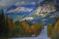 CANADA. The Icefields Parkway is the most spectacular road through the national park Banff-Jasper