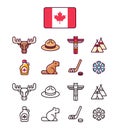 Canada icons set Royalty Free Stock Photo